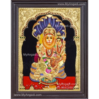 Narasimar Tanjore Painting, Lakshmi Narasimhar Tanjore Painting