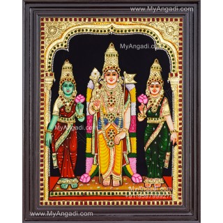 Murugan Valli Deivanai Tanjore Painting