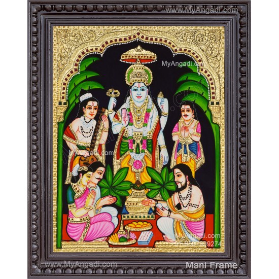 Sathya Narayana Swamy Tanjore Painting