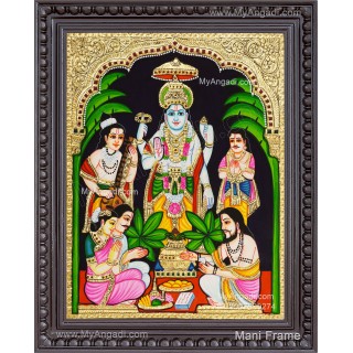Sathya Narayana Swami Tanjore Painting
