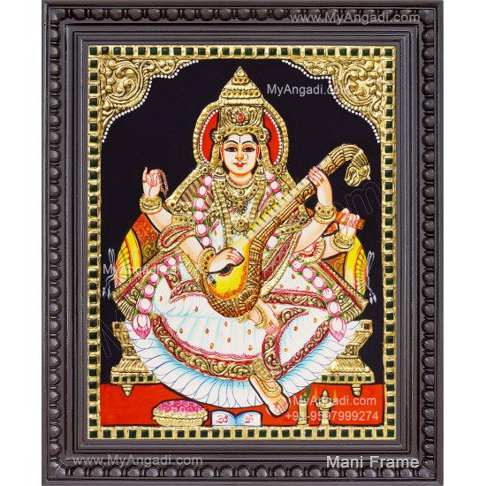 Saraswathi Tanjore Painting