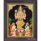 Vishnu With Garudan Hanuman Tanjore Painting