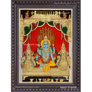 Vaikundanathan Tanjore Painting, Vishnu