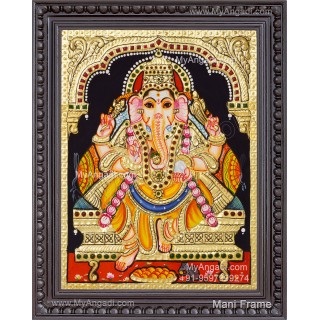 Ganesha Tanjore Painting, Ganesha Tanjore Painting