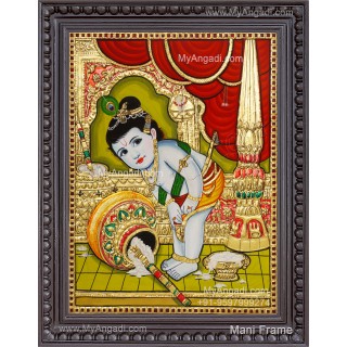 Butter Krishna Tanjore Painting