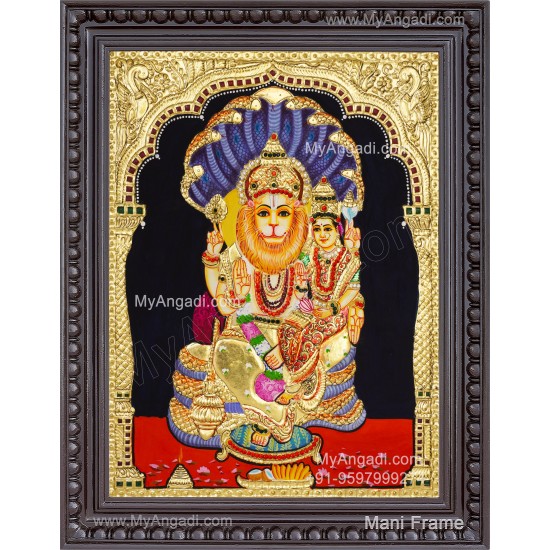 Narasimar Tanjore Painting, Lakshmi Narasimhar Tanjore Painting