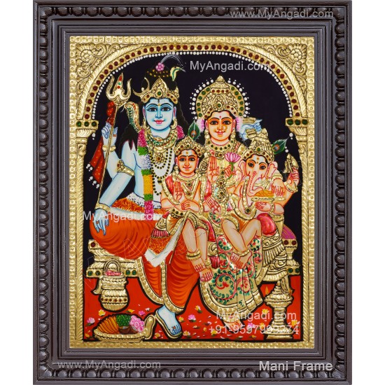 Shivan Family Tanjore Painting