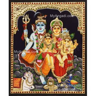 Shiva Family Tanjore Painting