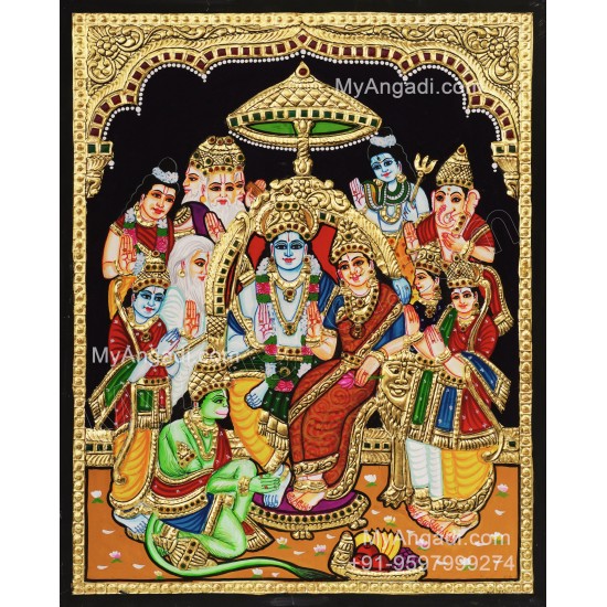 Ramar Pattabhishekam Tanjore Painting