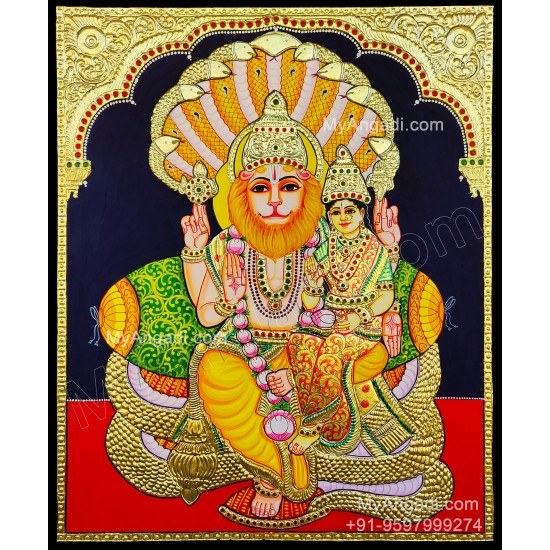 Lakshmi Narasimmar Tanjore Painting