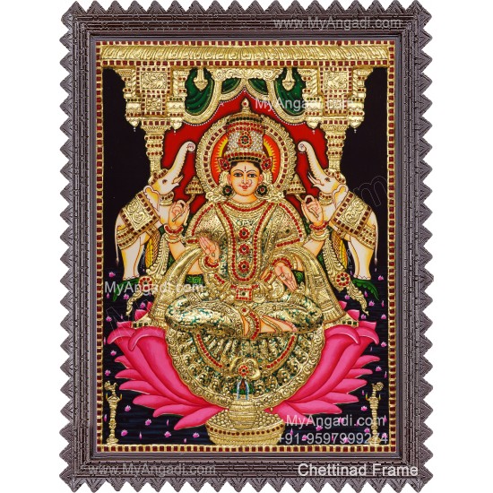 Gajalakshmi 2d Tanjore Painting