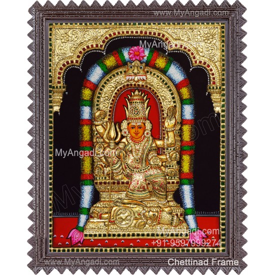Ponkali Amman 3D Tanjore Painting