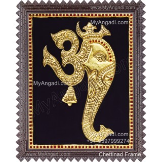 Om Ganesha Tanjore Painting