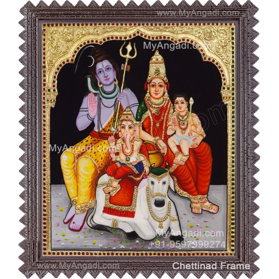 Shivan Parivar Tanjore Painting