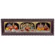 3 Panel Sivan Family, Raja Rajeshwari, Vishnu Lakshmi Tanjore Painting
