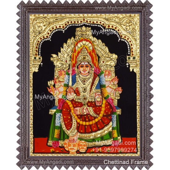 Samayapura Mariamman Tanjore Painting