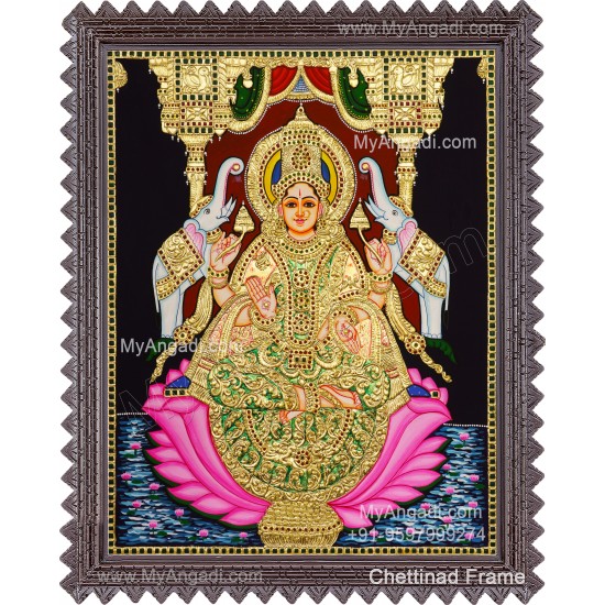Gajalakshmi Tanjore Painting