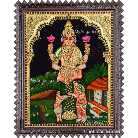 Kanakadhara Lakshmi Tanjore Painting