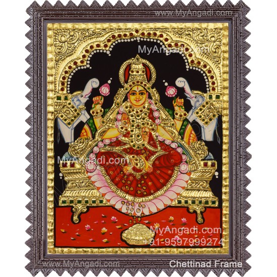 Gajalakshmi Tanjore Painting