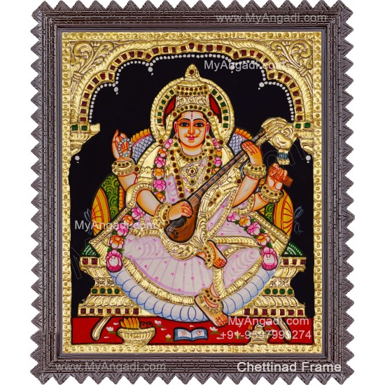 Saraswathi Tanjore Painting
