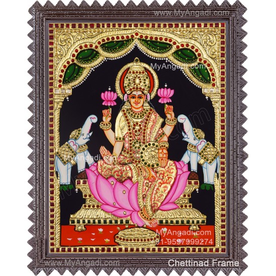 Gajalakshmi Tanjore Painting