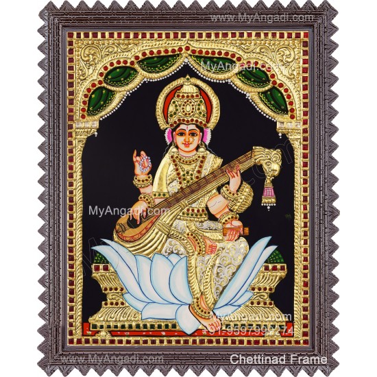 Saraswathi Tanjore Painting