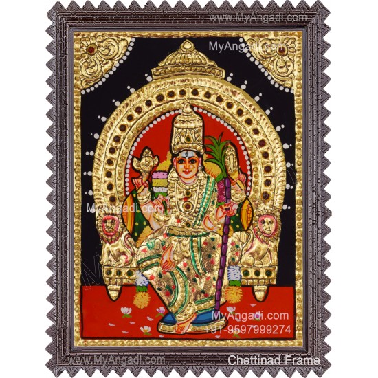 Kamatchi Amman Tanjore Painting