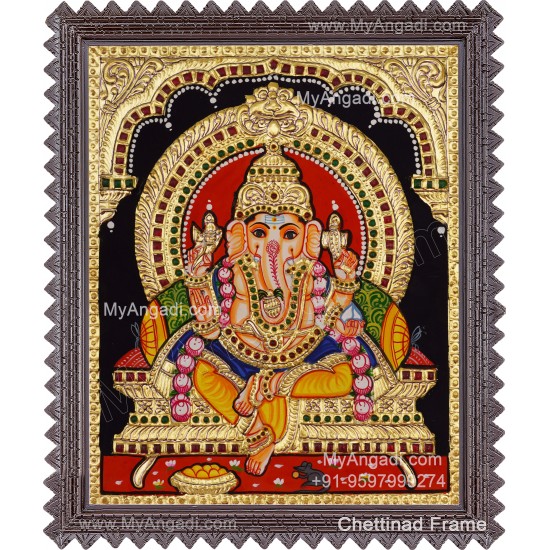Ganapati Tanjore Painting 