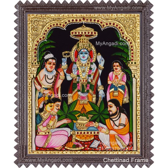 Satya Narayana Swami Tanjore Painting