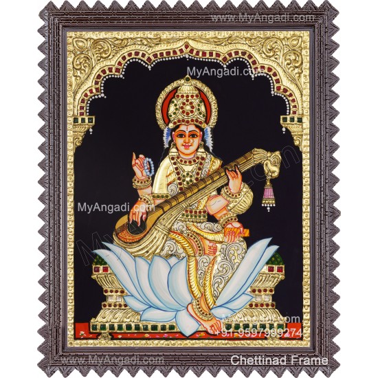 Saraswathi Tanjore Painting