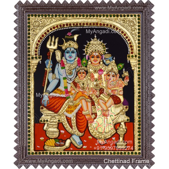 Shiv Parivar Tanjore Painting