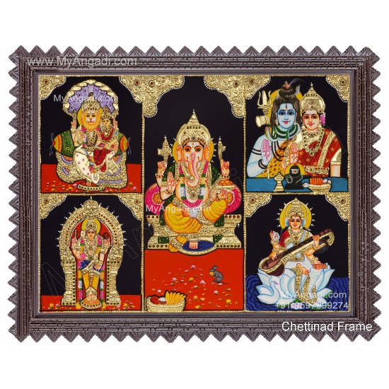 5 Panel Tanjore Painting