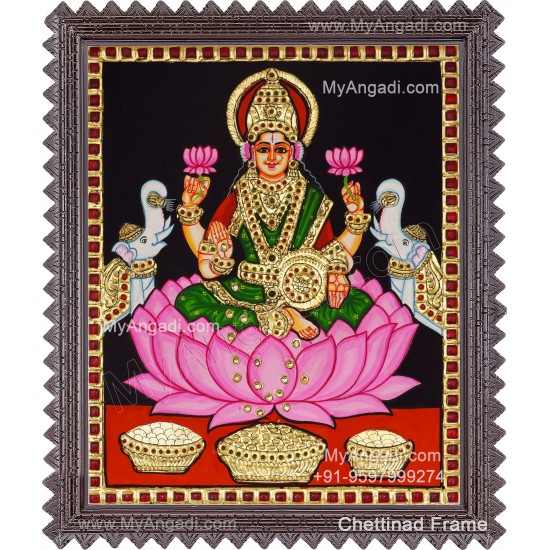 Gajalakshmi Tanjore Painting