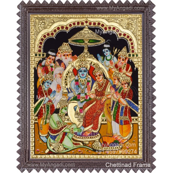 Ramar Pattabhishekam Tanjore Painting