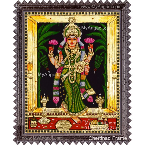 Grahalakshmi Tanjore Painting, Graha Lakshmi Tanjore Painting