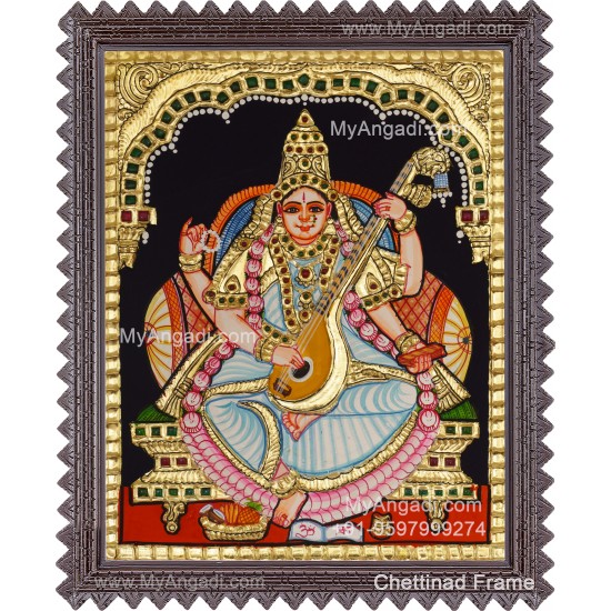 Saraswathi Tanjore Painting