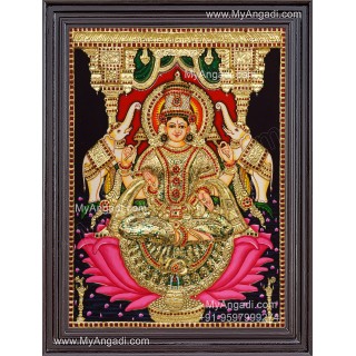 Gajalakshmi 2d Tanjore Painting