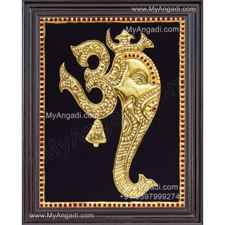 Om Ganesha Tanjore Painting