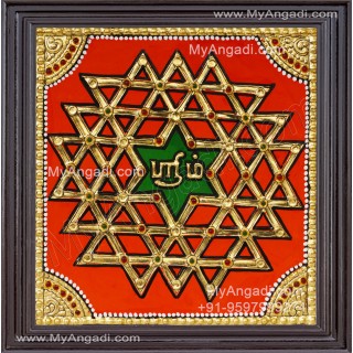 Sri Chakram Tanjore Painting