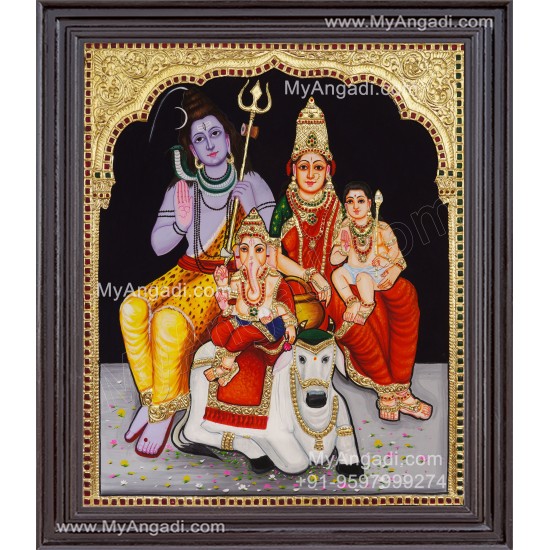 Shivan Parivar Tanjore Painting
