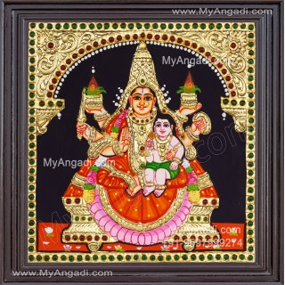 Santhana Lakshmi Tanjore Painting