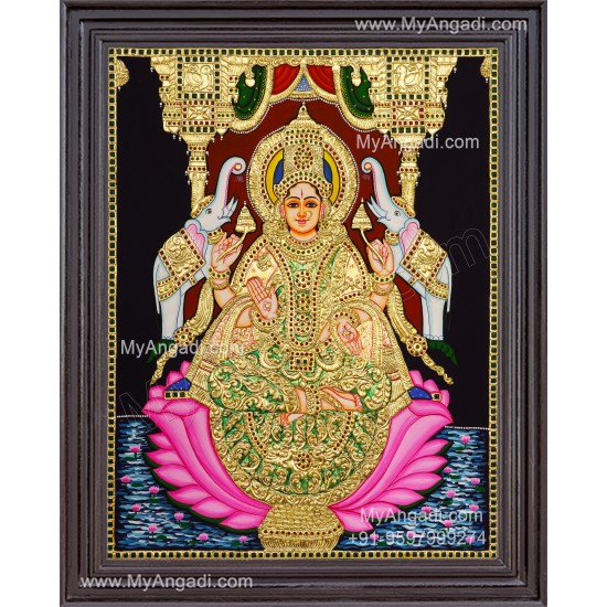 Gajalakshmi Tanjore Painting