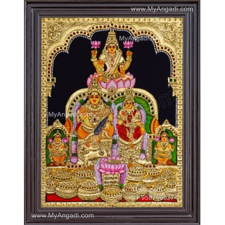 Kuber Lakshmi Tanjore Painting