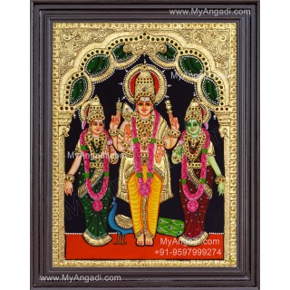 Murugan Valli Deivanai Tanjore Painting