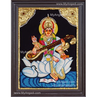Saraswathi Tanjore Painting
