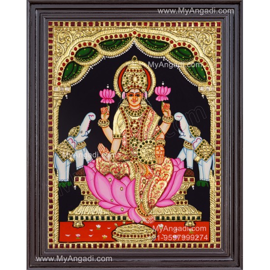 Gajalakshmi Tanjore Painting