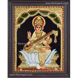 Saraswathi Tanjore Painting