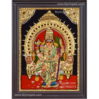 Kamatchi Amman Tanjore Painting
