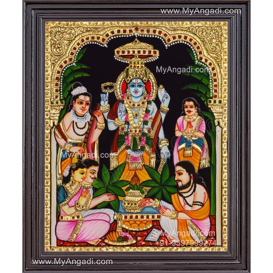Satya Narayana Swami Tanjore Painting