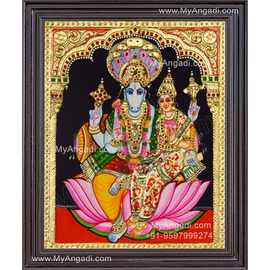 Hayagreeva Lakshmi Tanjore Painting